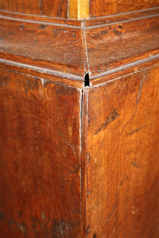 An oak eight-day longcase clock by William Hargreaves (probably Settle, York), 207cm